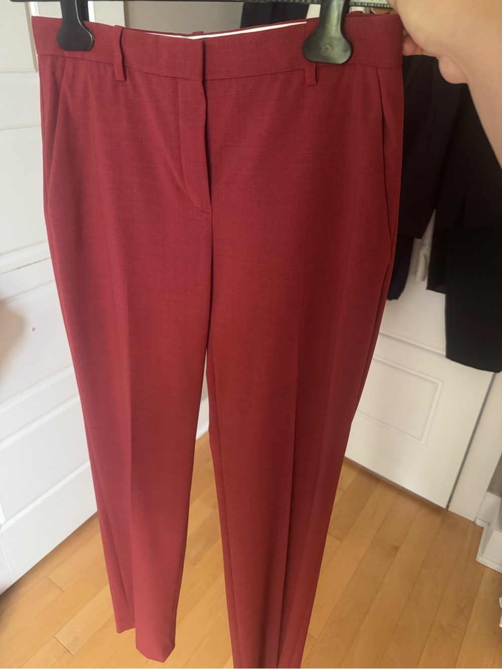 Theory Classic Women's Trousers in Burgundy